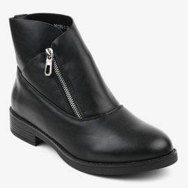 Bottines plates noires, bottines Chelsea isolées 20195-1 1