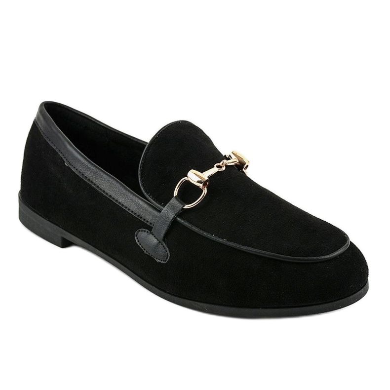 Mocassins noirs de ballerines JN57 le noir 1