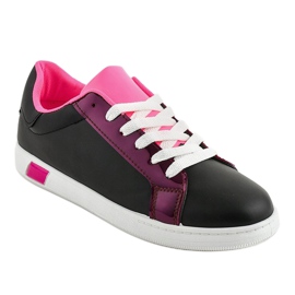 Baskets noires W-3116 le noir rose 1