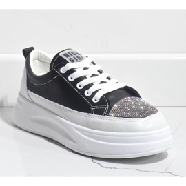 Baskets sneakers noires ornées de G140-1 1