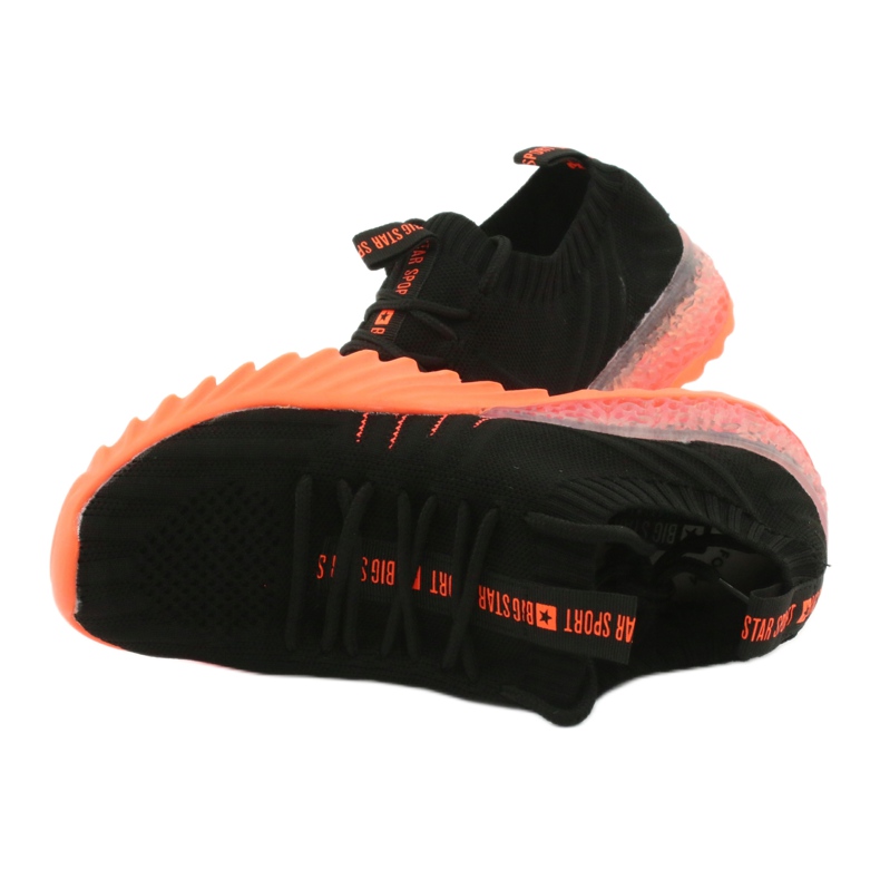 Chaussures de sport à enfiler / à lacets Big Star FF274342 incolore noir orange 6