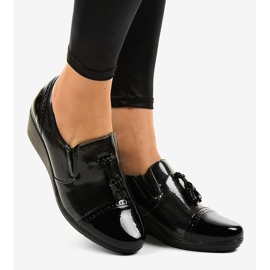 Chaussures compensées noires 7-9022 gris 2