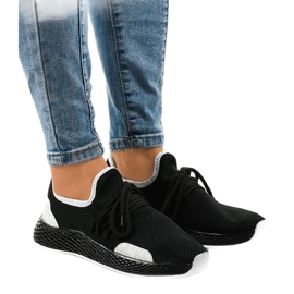 Chaussures de sport pour femmes noires B-6851 1