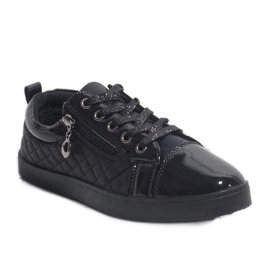Baskets noires à la mode pour femmes R19-11 le noir 1