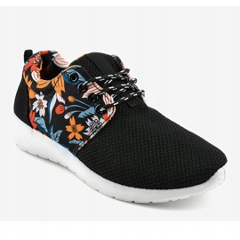 Chaussures de sport noires B02-1 multicolore 1