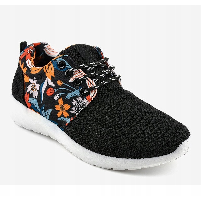 Chaussures de sport noires B02-1 multicolore 1