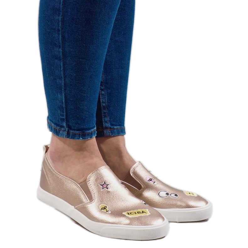 Baskets dorées à imprimés G82-5 d'or 1