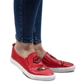 Baskets rouges avec imprimés G1202A-4 1