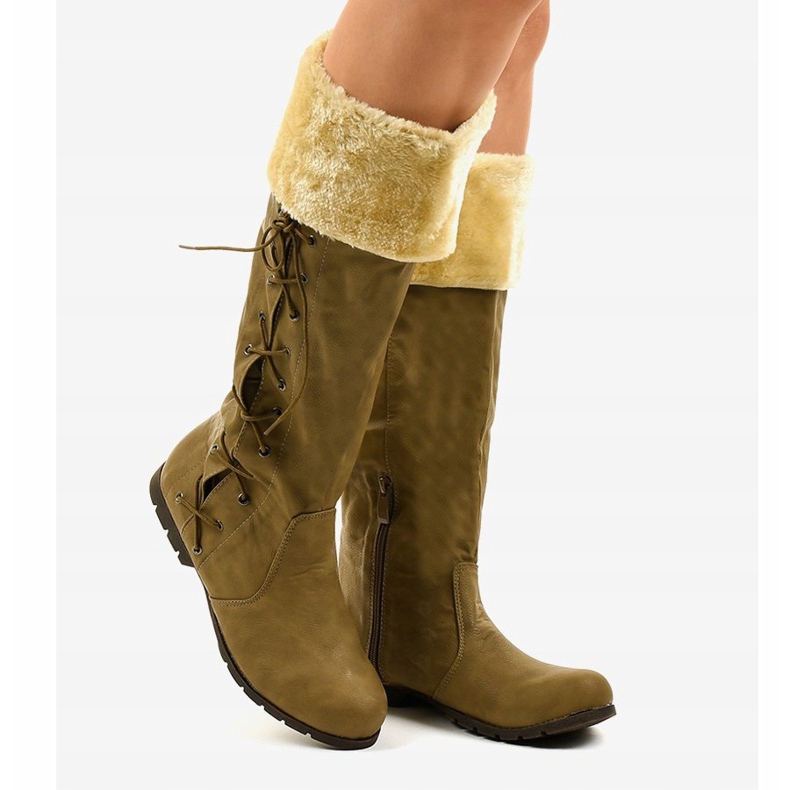 Bottes plates isolées marron AF1151 brun 2