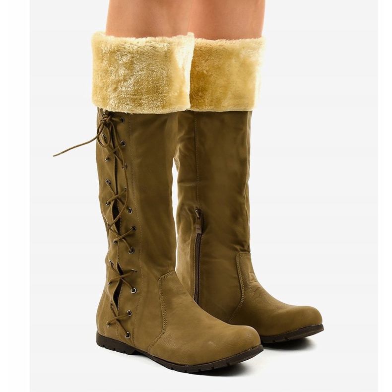 Bottes plates isolées marron AF1151 brun 1