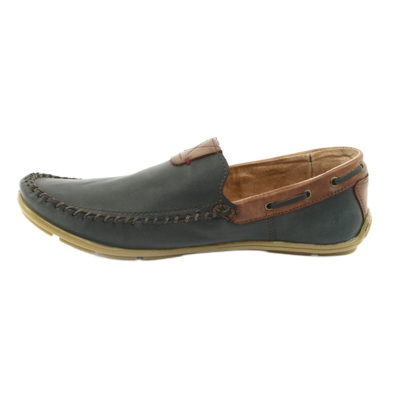Mocassins cuir homme Riko 781 brun bleu marin 3 Mocassins cuir homme Riko 781 brun bleu marin 3