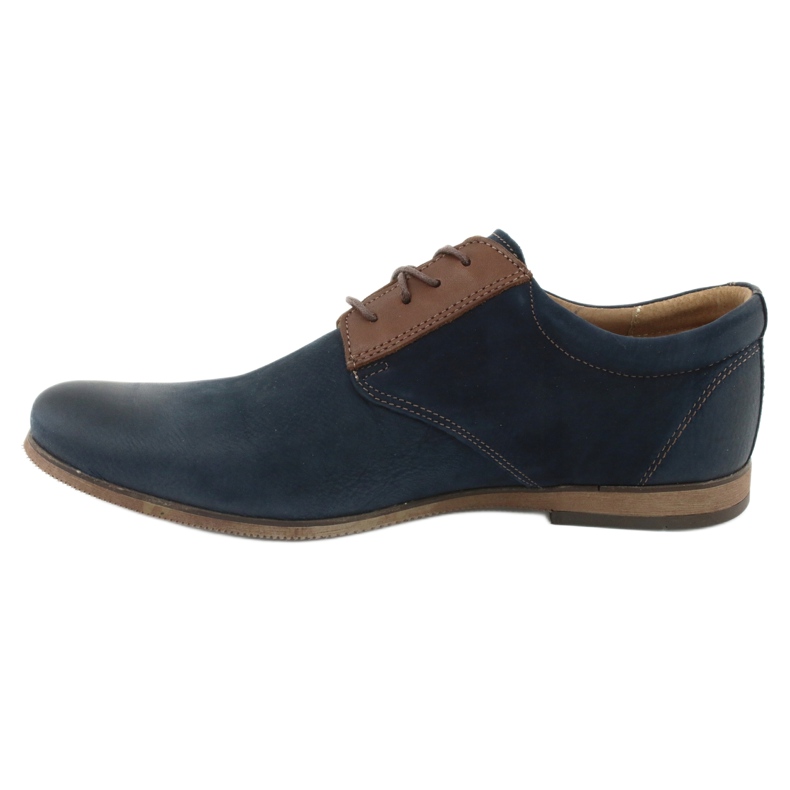 Riko Chaussures en cuir masculin 777 bleu marine 2