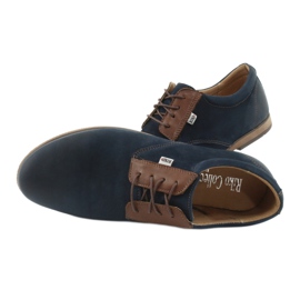 Riko Chaussures en cuir masculin 777 bleu marine 6