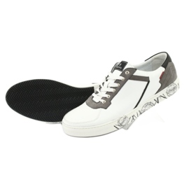 Chaussures de sport en cuir Badura 3361 blanc noir gris 1