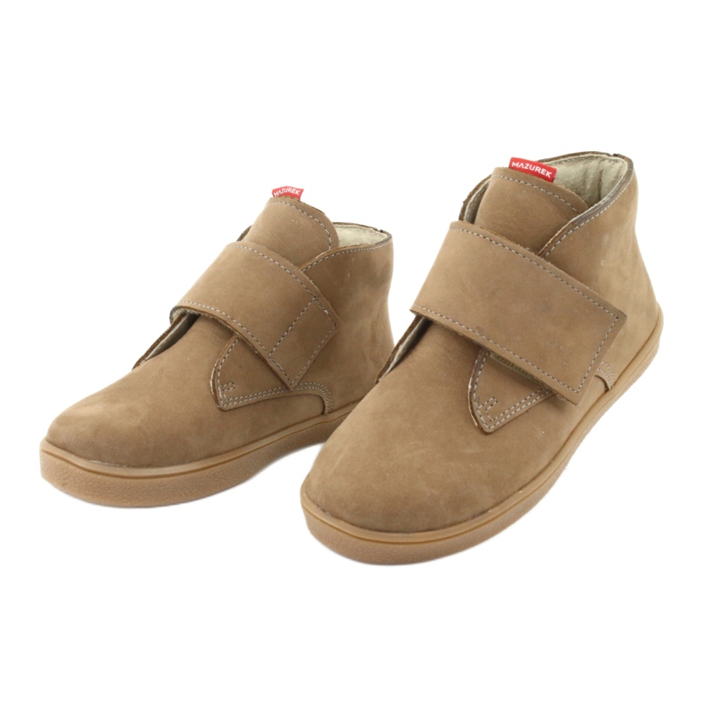 Bottines Velcro Mazurek 1101 beige foncé 3 Bottines Velcro Mazurek 1101 beige foncé 3