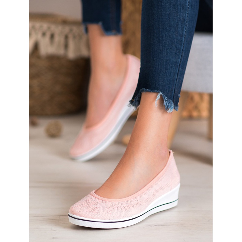 Super Me Ballerine Ajourée Sur Compensée rose 2 Super Me Ballerine Ajourée Sur Compensée rose 2