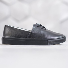 Filippo Baskets en cuir élégantes noir 2