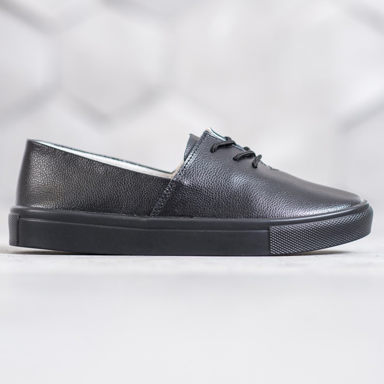 Filippo Baskets en cuir élégantes noir 2