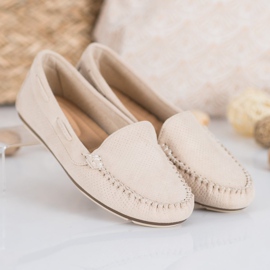 Clowse Mocassins Beiges En Daim 1