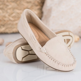 Clowse Mocassins Beiges En Daim 4
