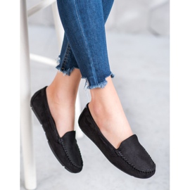 Clowse Mocassins en daim noirs le noir 3