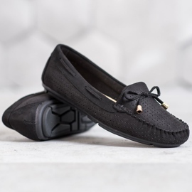 Clowse Mocassins Noirs Avec Un Noeud 1
