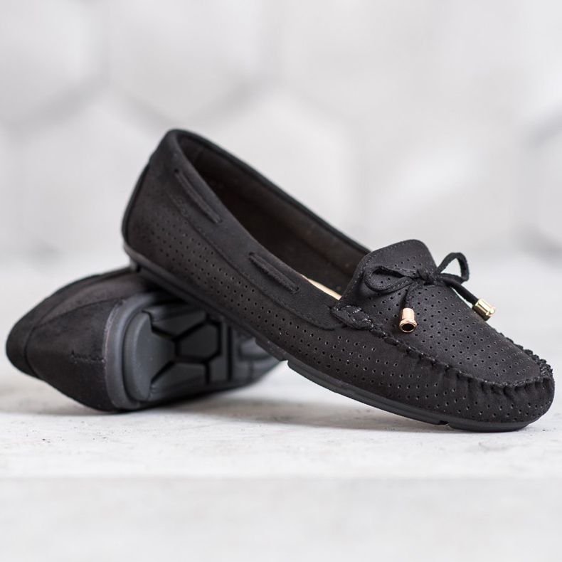 Clowse Mocassins Noirs Avec Un Noeud 1