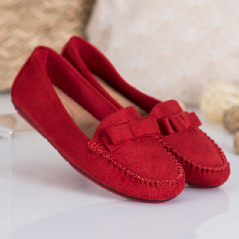 Clowse Mocassins Ajourés Avec Nœud rouge 1 Clowse Mocassins Ajourés Avec Nœud rouge 1