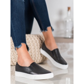 J. Star Baskets ajourées sur la plateforme le noir 2