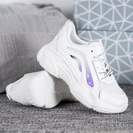 SHELOVET Baskets à la mode sur la plate-forme blanc 1