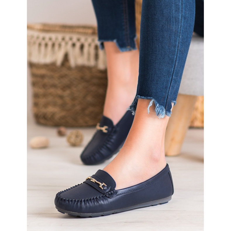 Fama Mocassins élégants bleu marine bleu 2