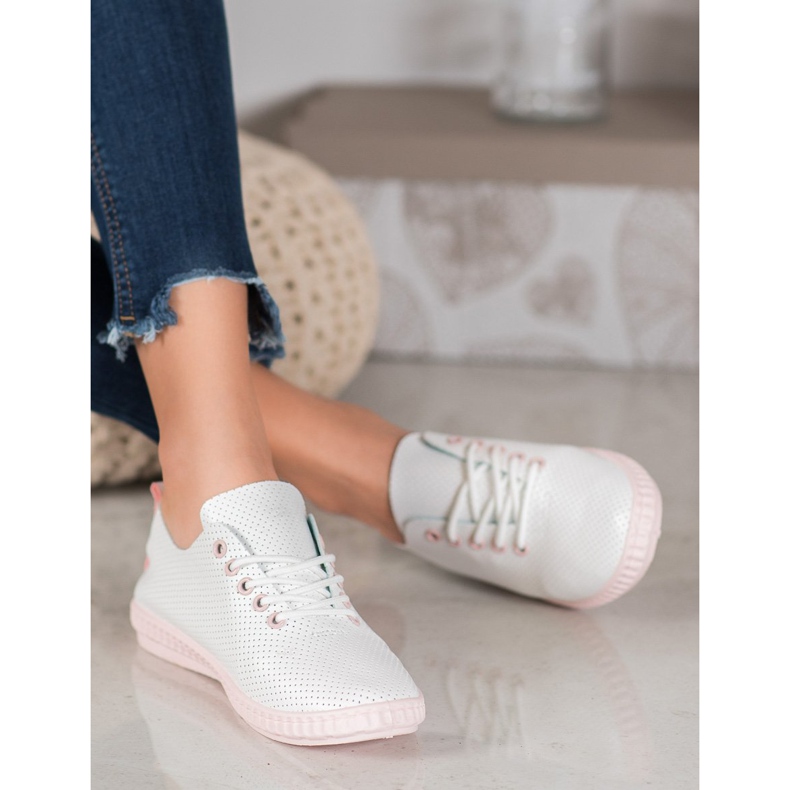 SHELOVET Baskets Ajourées Légères blanc 2