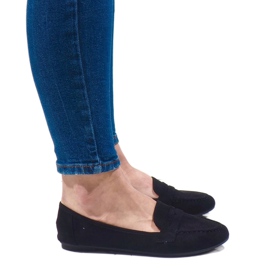 Mocassins ballerines en éco-daim noirs B2030 le noir 3