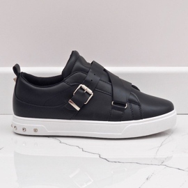 Baskets noires à boucles R250 le noir 1