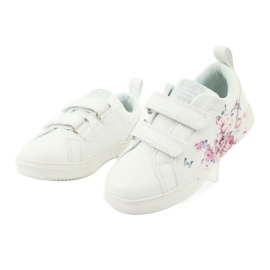 American Club baskets Velcro fleurs ES11 blanc rouge bleu 3