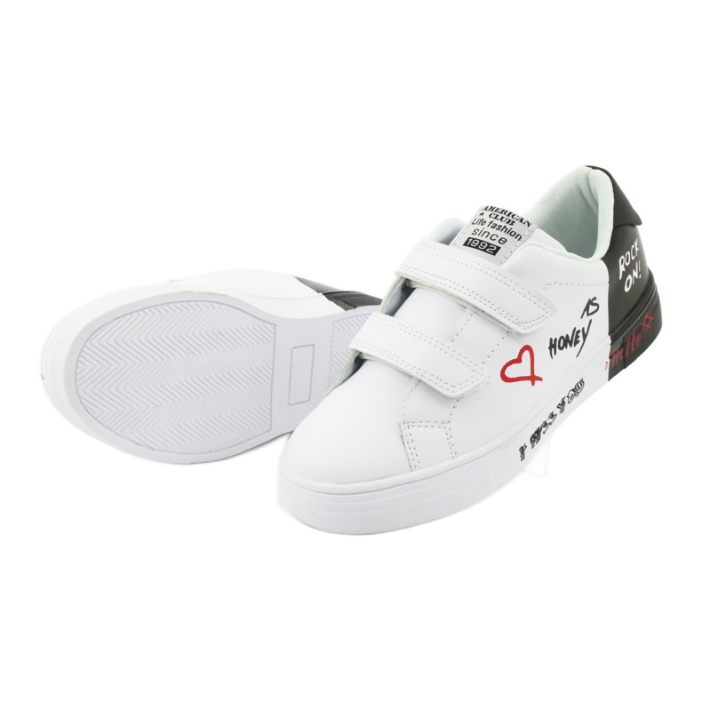 Baskets American Club ES05 blanches et noires le noir 5