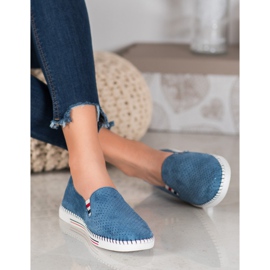Filippo Baskets en cuir bleu marine 2