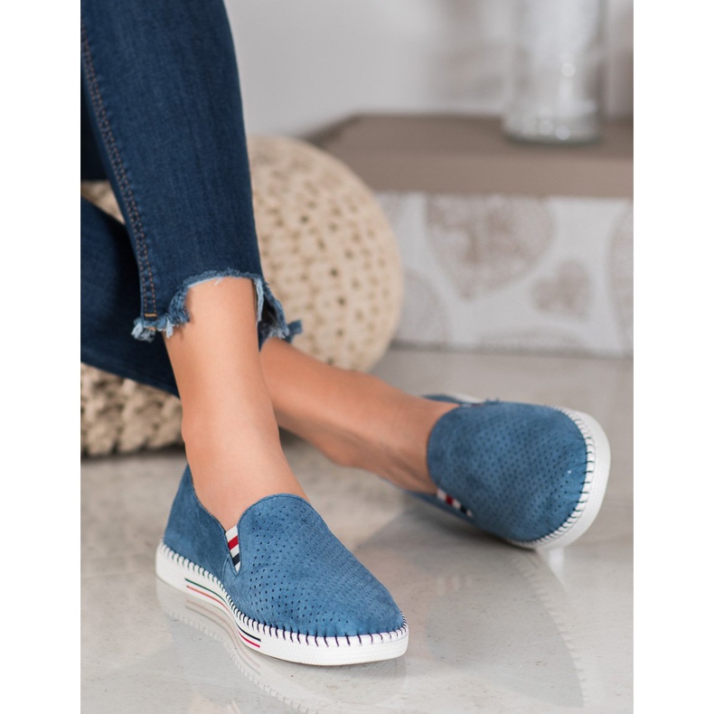 Filippo Baskets en cuir bleu marine 2