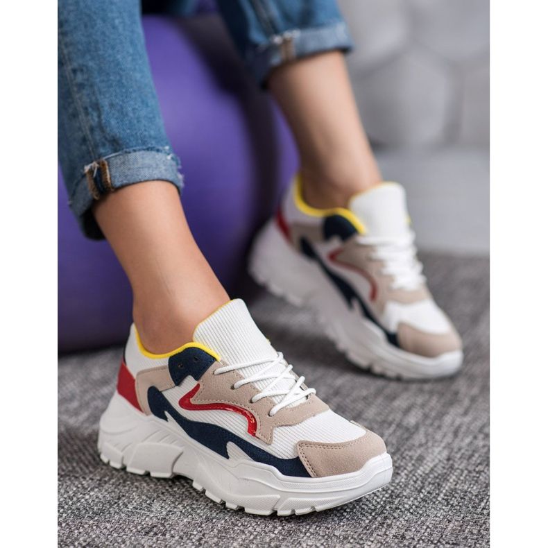 SHELOVET Baskets en textile multicolore 1