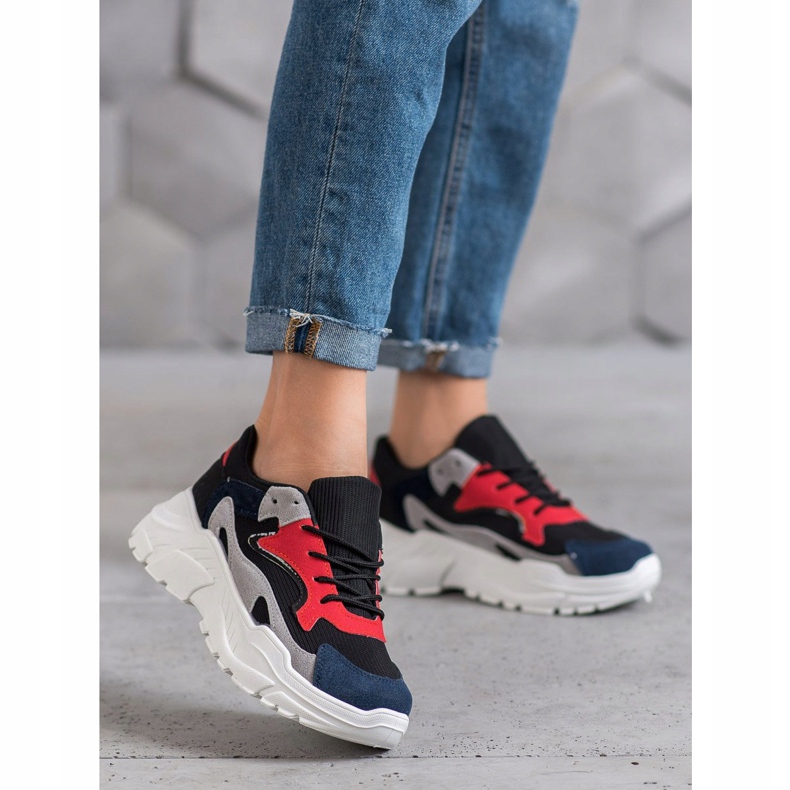 SHELOVET Baskets en textile multicolore 1