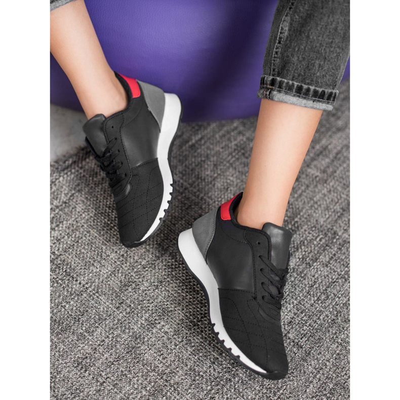 SHELOVET Chaussures de sport noir rouge multicolore 2