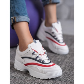 Weide Chaussures à la mode sur la plate-forme blanc 1