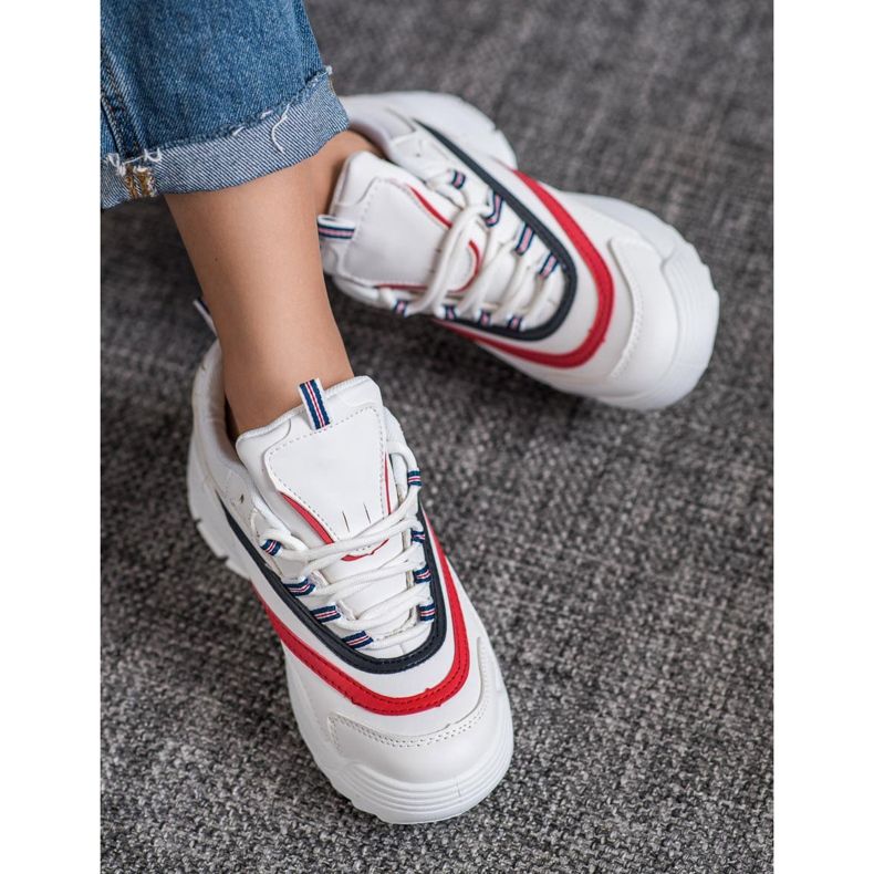 Weide Chaussures à la mode sur la plate-forme blanche 2