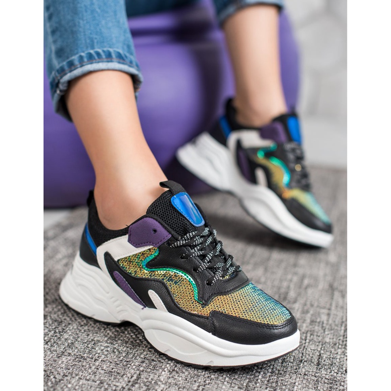 Weide Baskets à la mode avec des paillettes multicolore 2