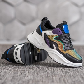 Weide Baskets à la mode avec des paillettes multicolore 5