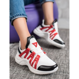 SHELOVET Baskets mode confortables blanc multicolore 1