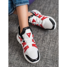 SHELOVET Baskets mode confortables blanc multicolore 2