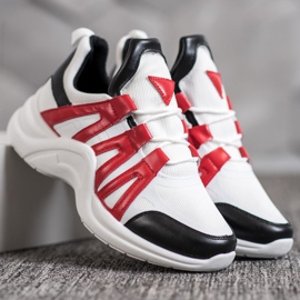 SHELOVET Baskets mode confortables blanche multicolore 5