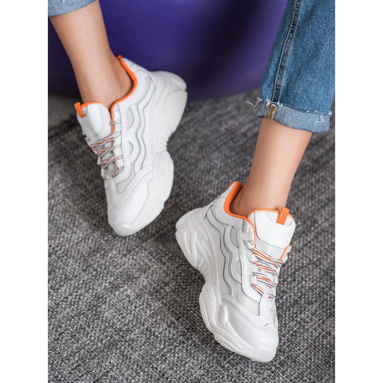 SHELOVET Baskets sur la plate-forme blanc 2
