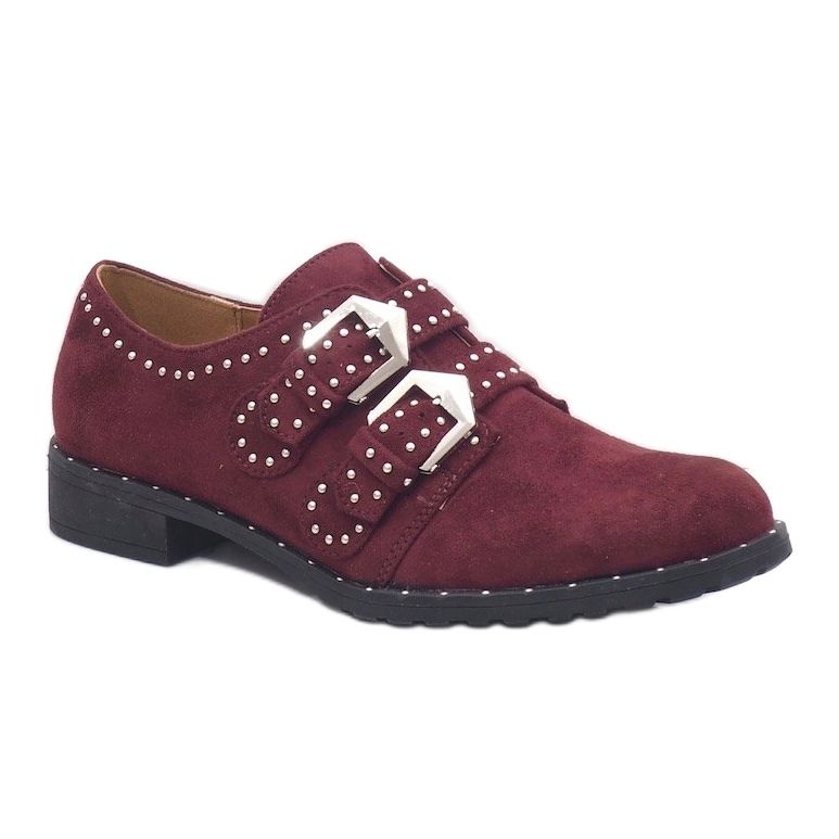 Chaussures marron à clous ES8500 rouge 1